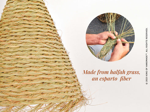 Boho chandelier - Esparto Lampshade Suspension