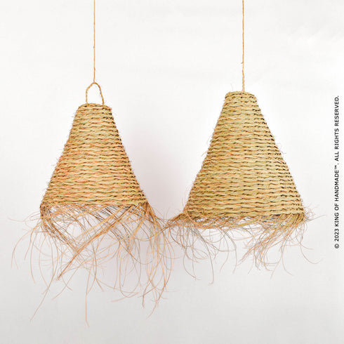 Boho chandelier - Esparto Lampshade Suspension