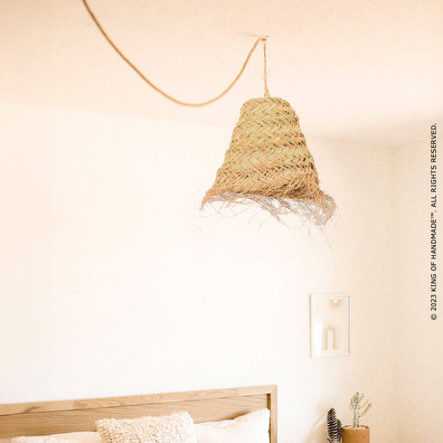 Boho Chic Lampshade Suspension - Esparto Pendant Light