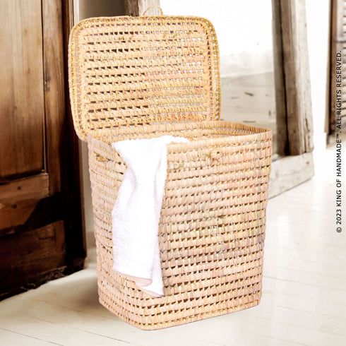 Laundry Basket - Boho Nursery Storage Basket With Handles