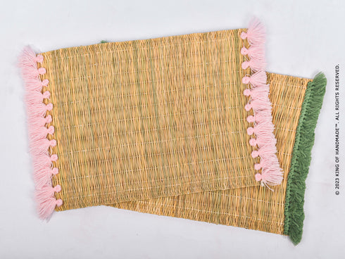 Boho Wicker Dining Table Mats