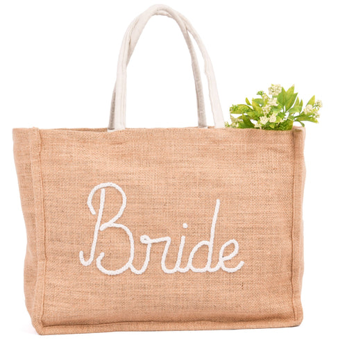 Monogrammed Oversized Burlap Tote Beach Bag - Ideal For Bachelorette Gifts For Bride!