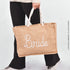 Monogrammed Oversized Burlap Tote Beach Bag - Ideal For Bachelorette Gifts For Bride!