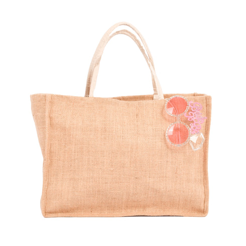 Monogrammed Oversized Burlap Tote Beach Bag - Ideal For Bachelorette Gifts For Bride!