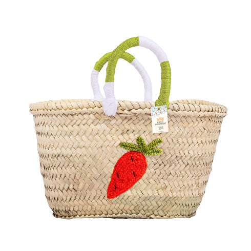 CARROT Personalized Straw Basket - Handcrafted & Customizable