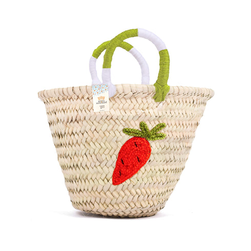 CARROT Personalized Straw Basket - Handcrafted & Customizable