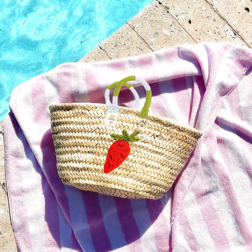 CARROT Personalized Straw Basket - Handcrafted & Customizable