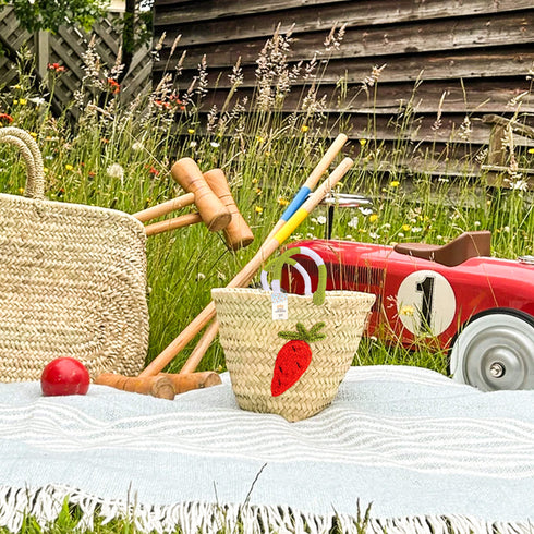 CARROT Personalized Straw Basket - Handcrafted & Customizable