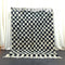 Checker Black & White Handmade Moroccan Berber Wool Rug