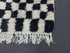 Checker Black & White Handmade Moroccan Berber Wool Rug