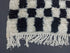 Checker Black & White Handmade Moroccan Berber Wool Rug