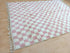 Checkered Pink Moroccan Rug – Handmade Berber Wool Carpet