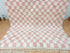 Checkered Pink Moroccan Rug – Handmade Berber Wool Carpet