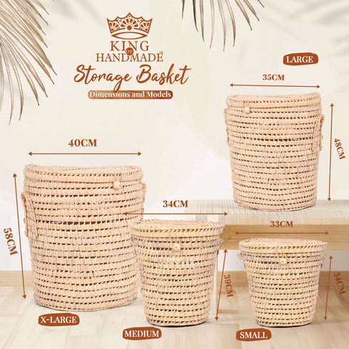 Laundry Basket - Chic Woven Toy Storage Basket for Boho Nursery