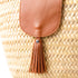 Large Moroccan Straw Bag – Coastal Tote, Tan Leather Flap & Tassel