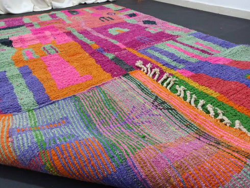 Colorful Moroccan Bohemian Rug – Handmade Berber Wool