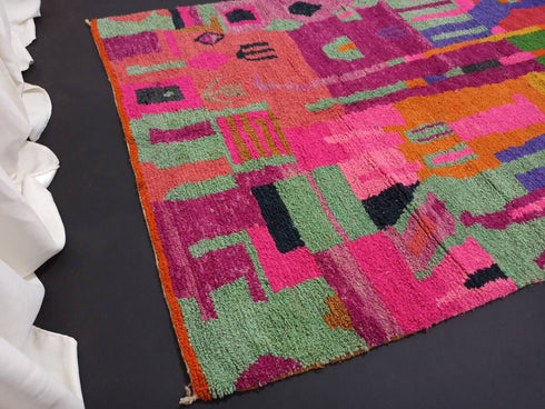 Colorful Moroccan Bohemian Rug – Handmade Berber Wool