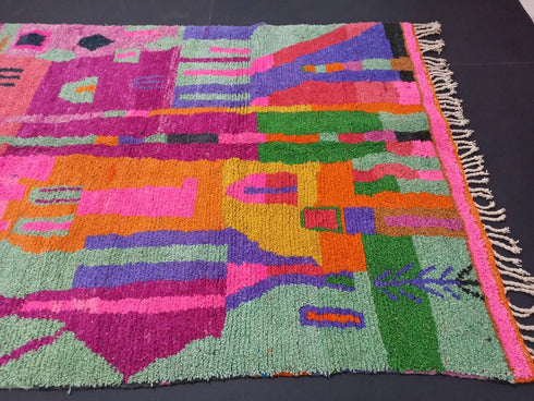 Colorful Moroccan Bohemian Rug – Handmade Berber Wool