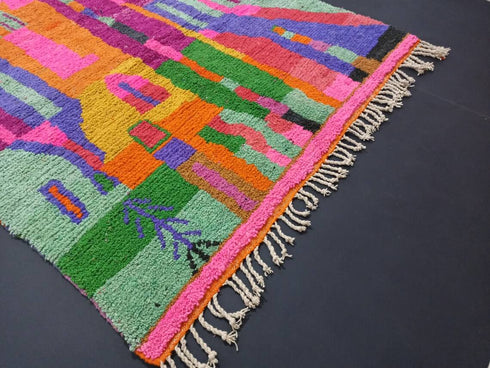 Colorful Moroccan Bohemian Rug – Handmade Berber Wool