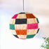 Colorful Round Raffia Lamp | Moroccan Handmade Ceiling Lampshade!