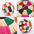 Colorful Round Raffia Lamp | Moroccan Handmade Ceiling Lampshade!