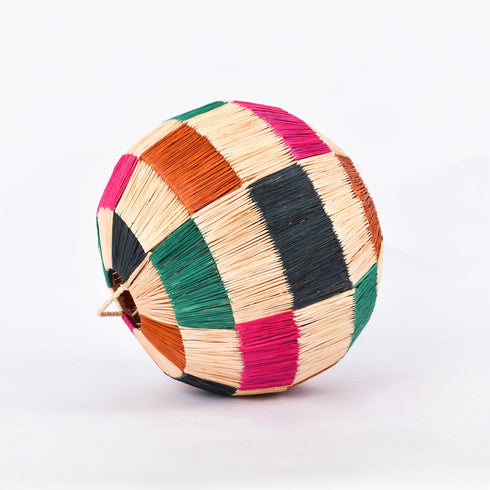 Colorful Round Raffia Lamp | Moroccan Handmade Ceiling Lampshade!