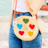 Colorful Hearts Shoulder Bag - Unique Handcrafted Tote