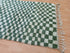 Custom Green & White Checkered Moroccan Berber Wool Rug
