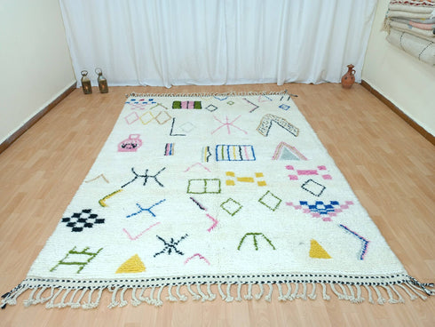 Custom Colorful Moroccan Berber Rug – Handmade Azilal Carpet