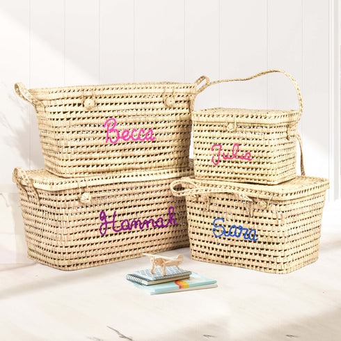 Custom New Baby Gift Box - Woven Toy Storage Basket