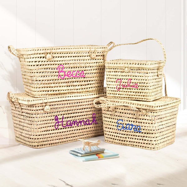 Custom New Baby Gift Box - Woven Toy Storage Basket
