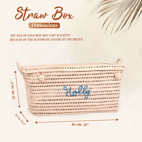 Custom New Baby Gift Box - Woven Toy Storage Basket