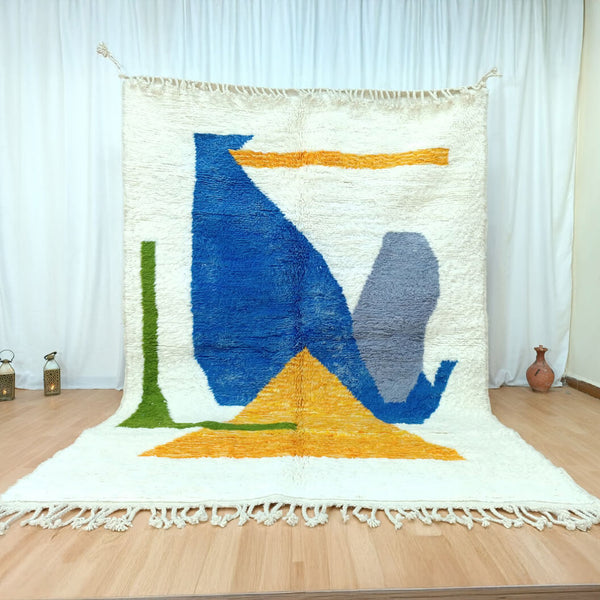 Moroccan Berber Rug – Multicolor Abstract Wool Rug