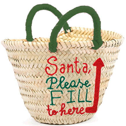 Santa's Straw Bag: Perfect Personalized Gift !
