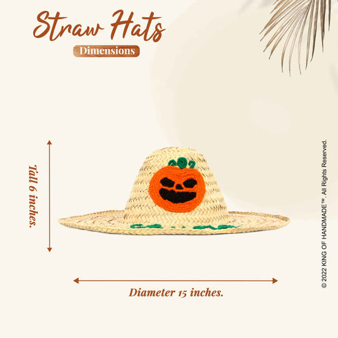 Halloween Straw Hat Gift for Adult