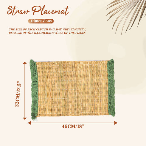 Boho Wicker Dining Table Mats