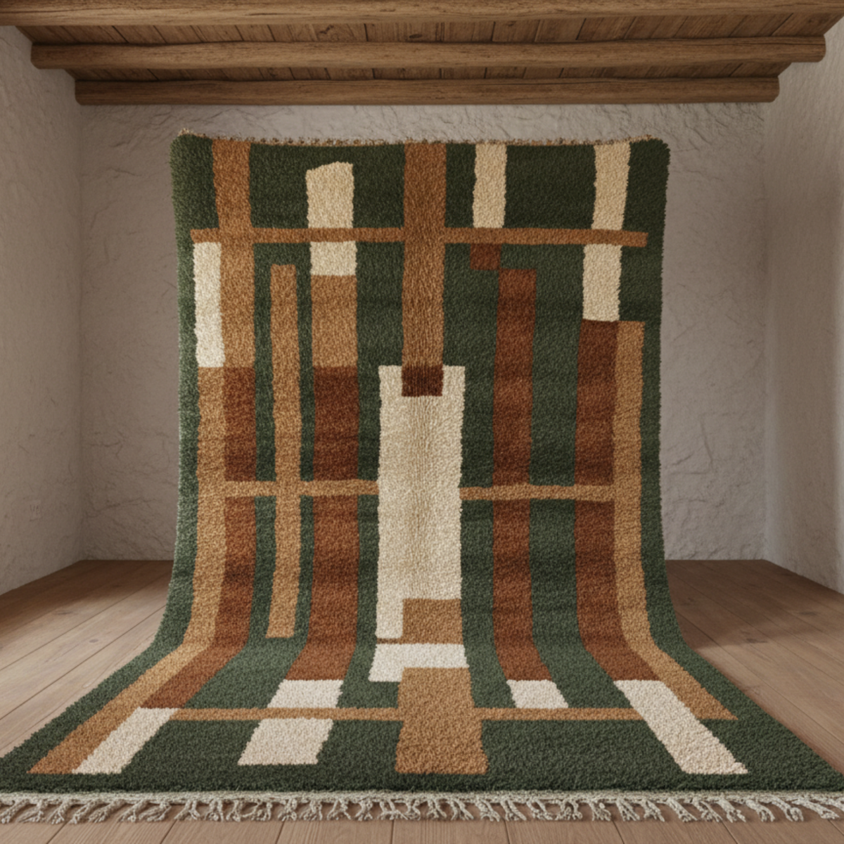 Moroccan Berber Beni Ourain rug - Custom Living Room Decor – King Of ...