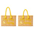 Straw Beach Tote – 'Easy Peasy Squeezy' Embroidered Bag