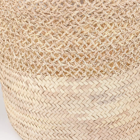 Eco-Friendly Doum Palm Woven Basket | Stylish Openwork Design