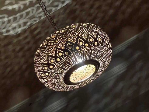 Elegant Handmade Moroccan Brass Pendant Light Fixture (PL 1080)