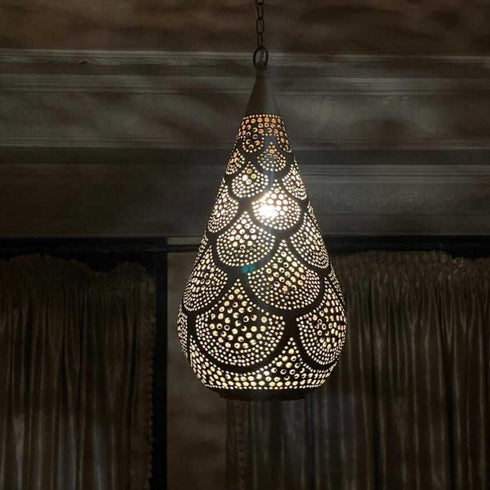 Elegant Handmade Moroccan Brass Pendant Light – Vintage Charm (PL 1063)