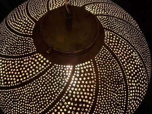 Elegant Moroccan Brass Pendant Lamp - Handmade Lighting Decor (PL 1079)