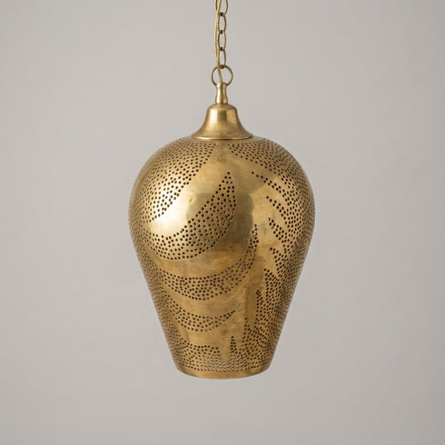 Brass Pendant Light – Moroccan Pierced Openwork