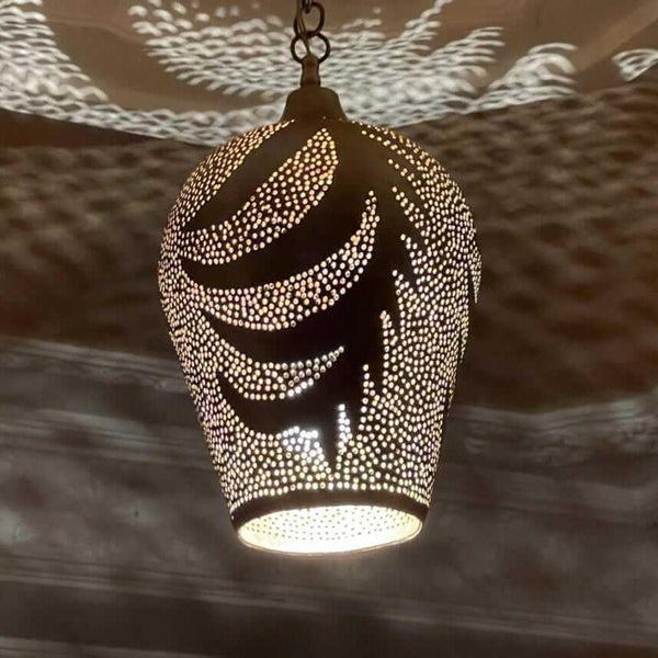 Brass Pendant Light – Moroccan Pierced Openwork