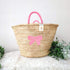 Elegant Pink Bow Market Tote – Handcrafted Style