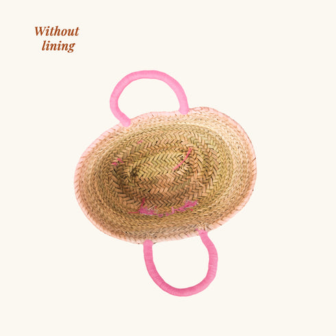 Elegant Pink Bow Market Tote – Handcrafted Style