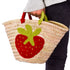 Strawberry Bliss Tote | Boho-Chic Handwoven Bag