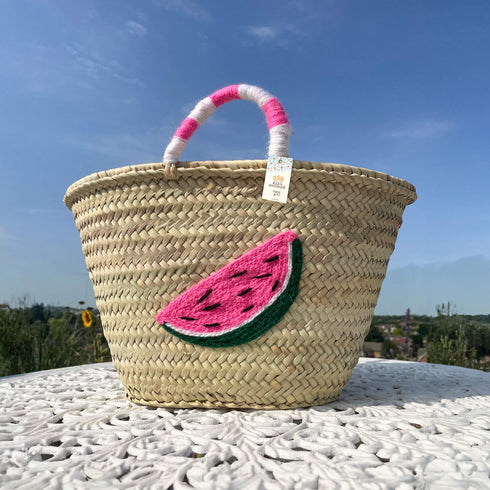 Fruity Watermelon Straw Bag | Summer Beach Tote