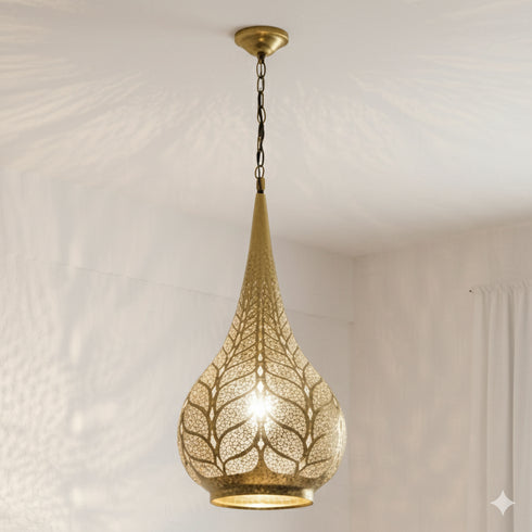 Handmade Moroccan Brass Pendant – Ceiling Lamp (PL 1089)