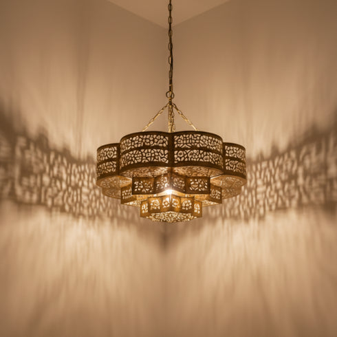 Moroccan Hanging Ceiling Lamp – Handmade Brass Lamp (PL 1087)